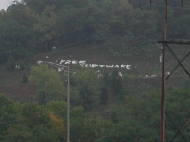 Image of Free Software written in large white letters on a mountain side